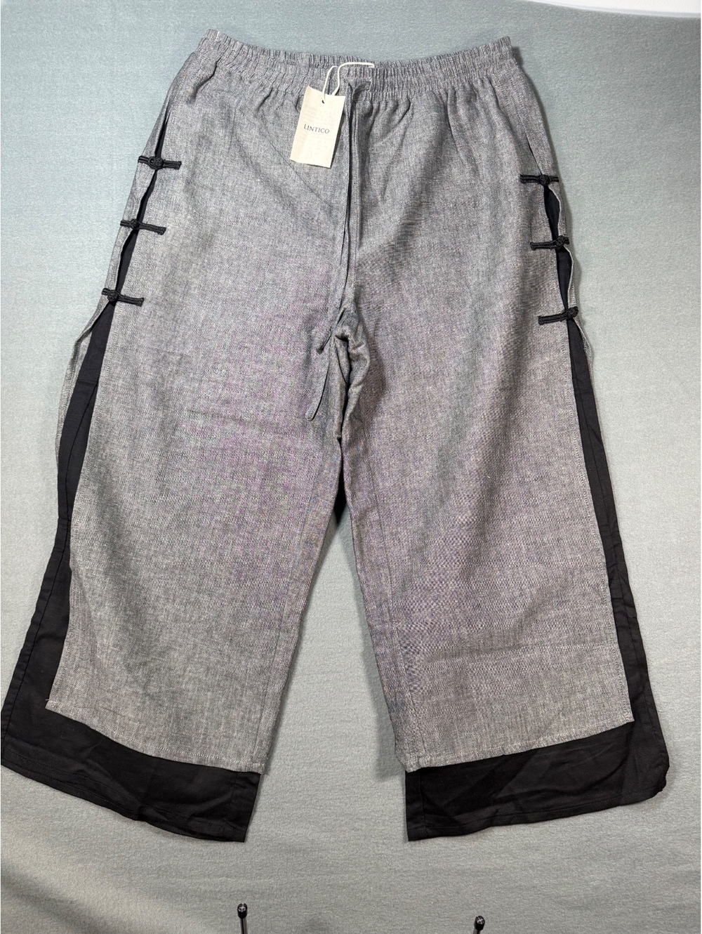 Linen Double Layer Handmade Capri Pants STELLA